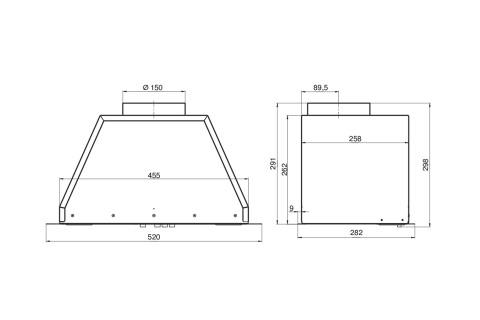 Встраиваемая вытяжка BOX черный