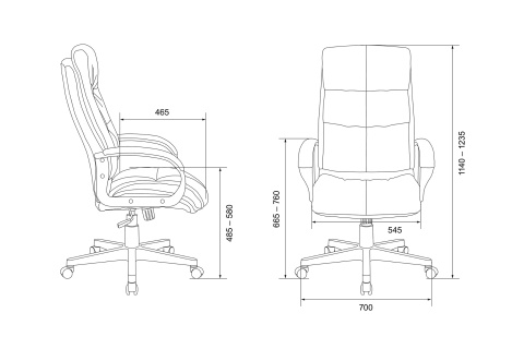 Кресло руководителя Бюрократ CH-824 черное