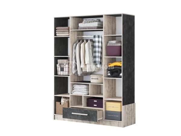 Спальный Гарнитур Каролина-11 Ательер Темный/Дуб Эндгрейн