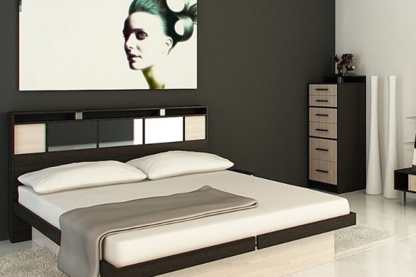 Кровать Фудзи Дуб Венге/Дуб Молочный