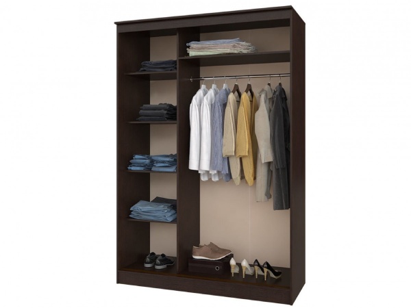 Шкаф Алекс Дуб Беленый/Дуб Венге 1500×2016×520 мм